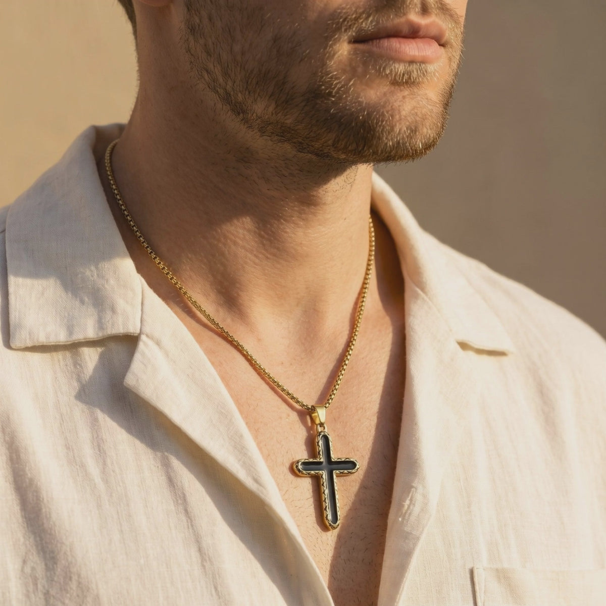 YLQ49695-cross necklace lifestyle video