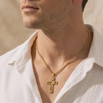 YLQ49688-cross necklace lifestyle video