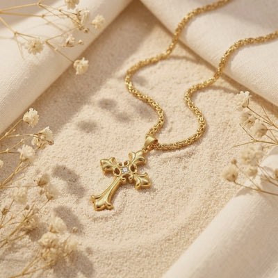 YLQ49569-cross necklace rotation video