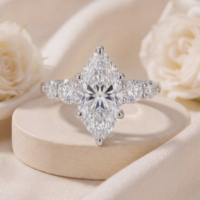 3CT Marquise Cut Moissanite Ring — Hero video (10 seconds)