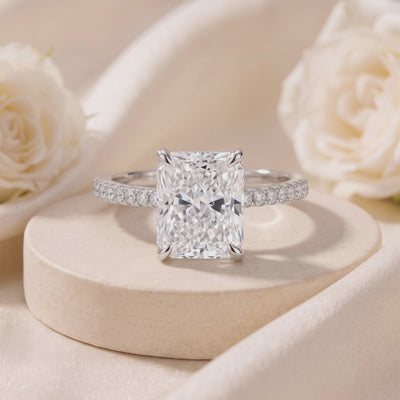 4CT Radiant Cut Moissanite Eternity Ring — Hero video (10 seconds)
