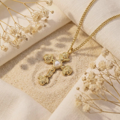 YLQ49543-cross necklace rotation video