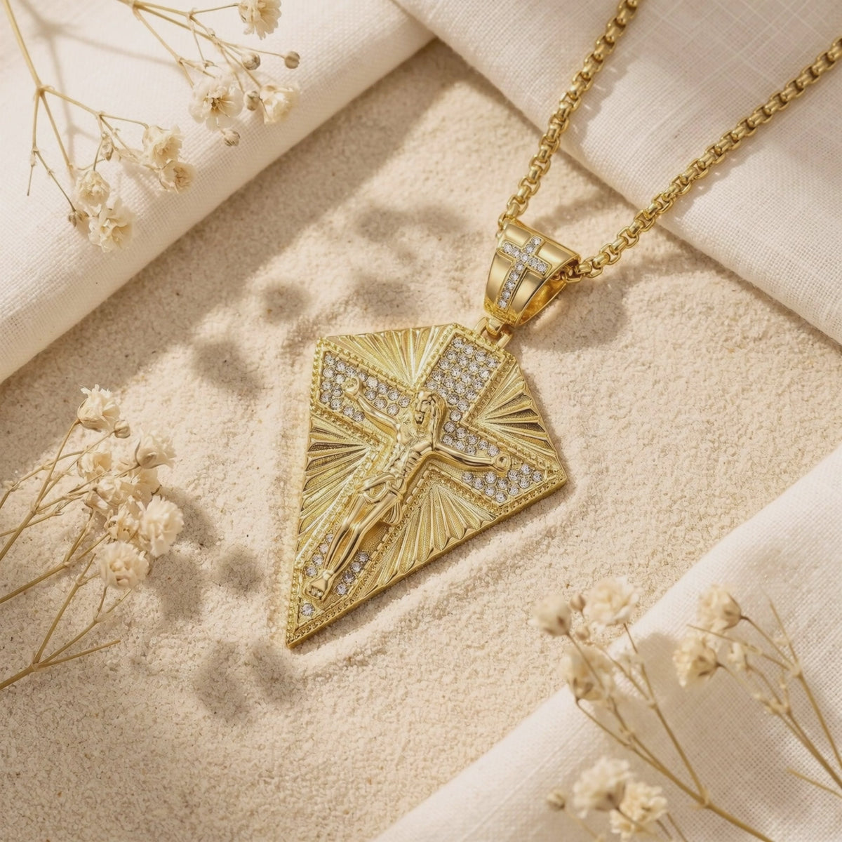 YLQ49689-cross necklace rotation video