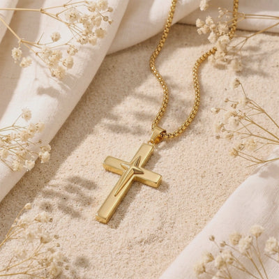 YLQ49678-cross necklace rotation video