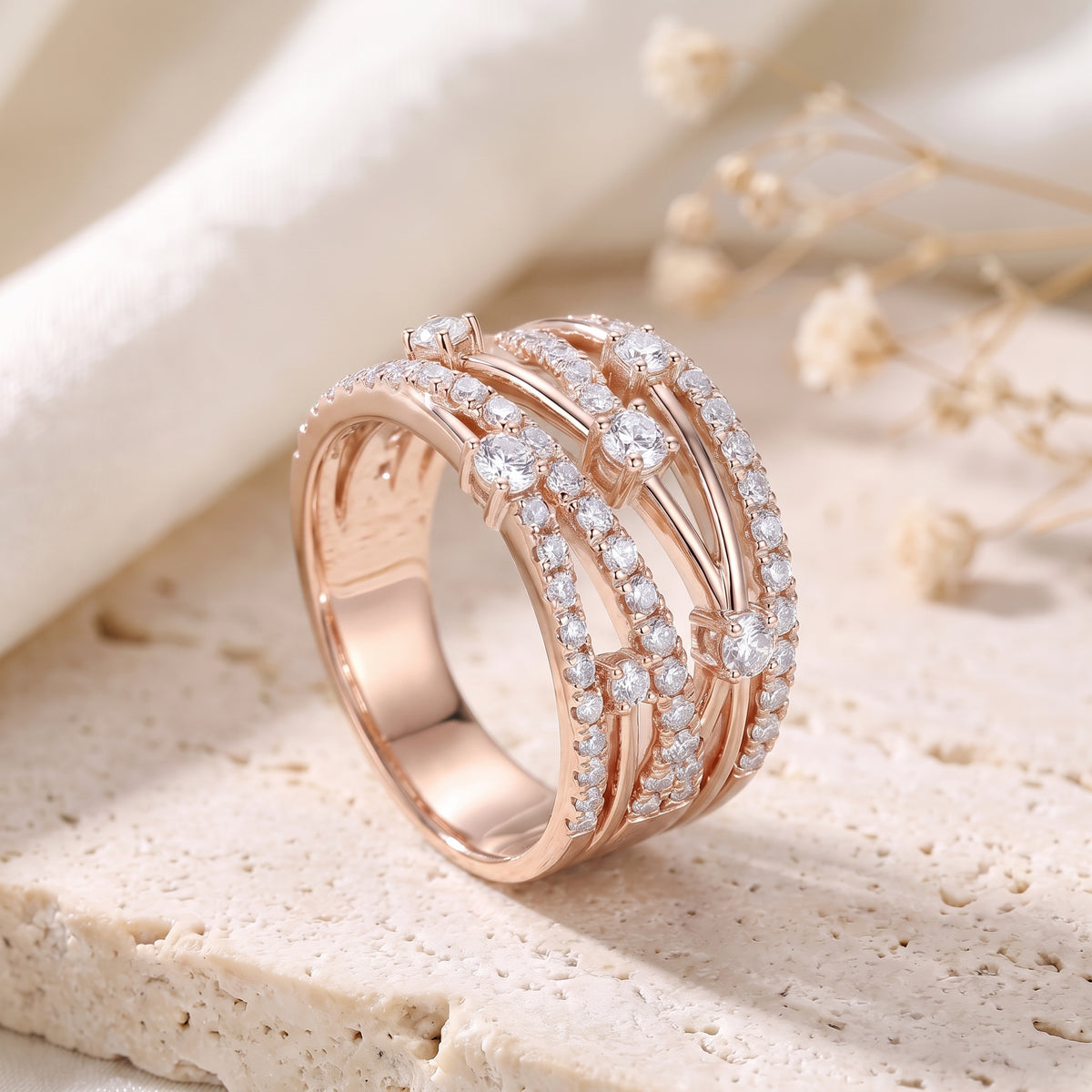 the-aria-criss-cross-ring in rose gold finish