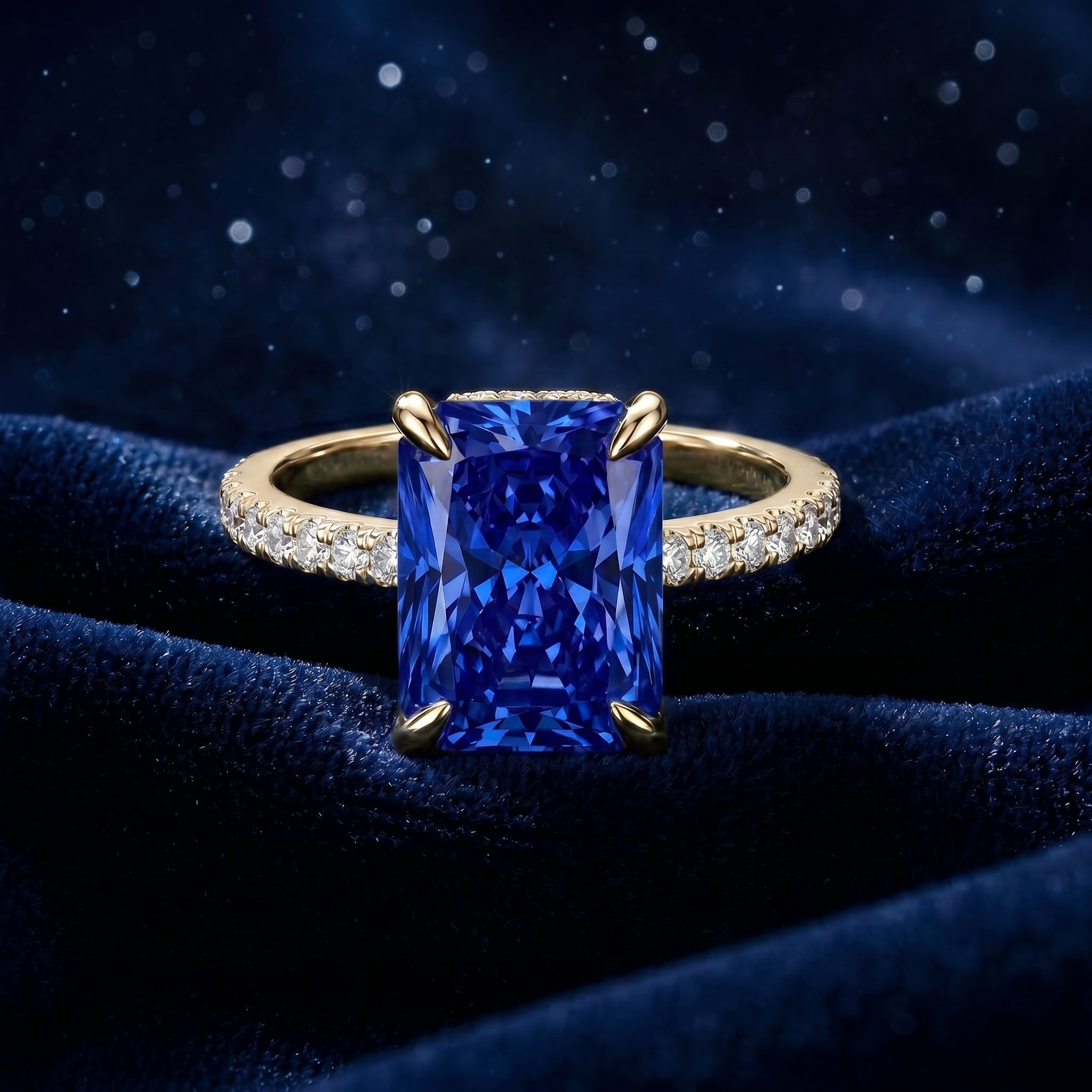 the-astris-radiant-ring-s925-sterling-silver in gold finish