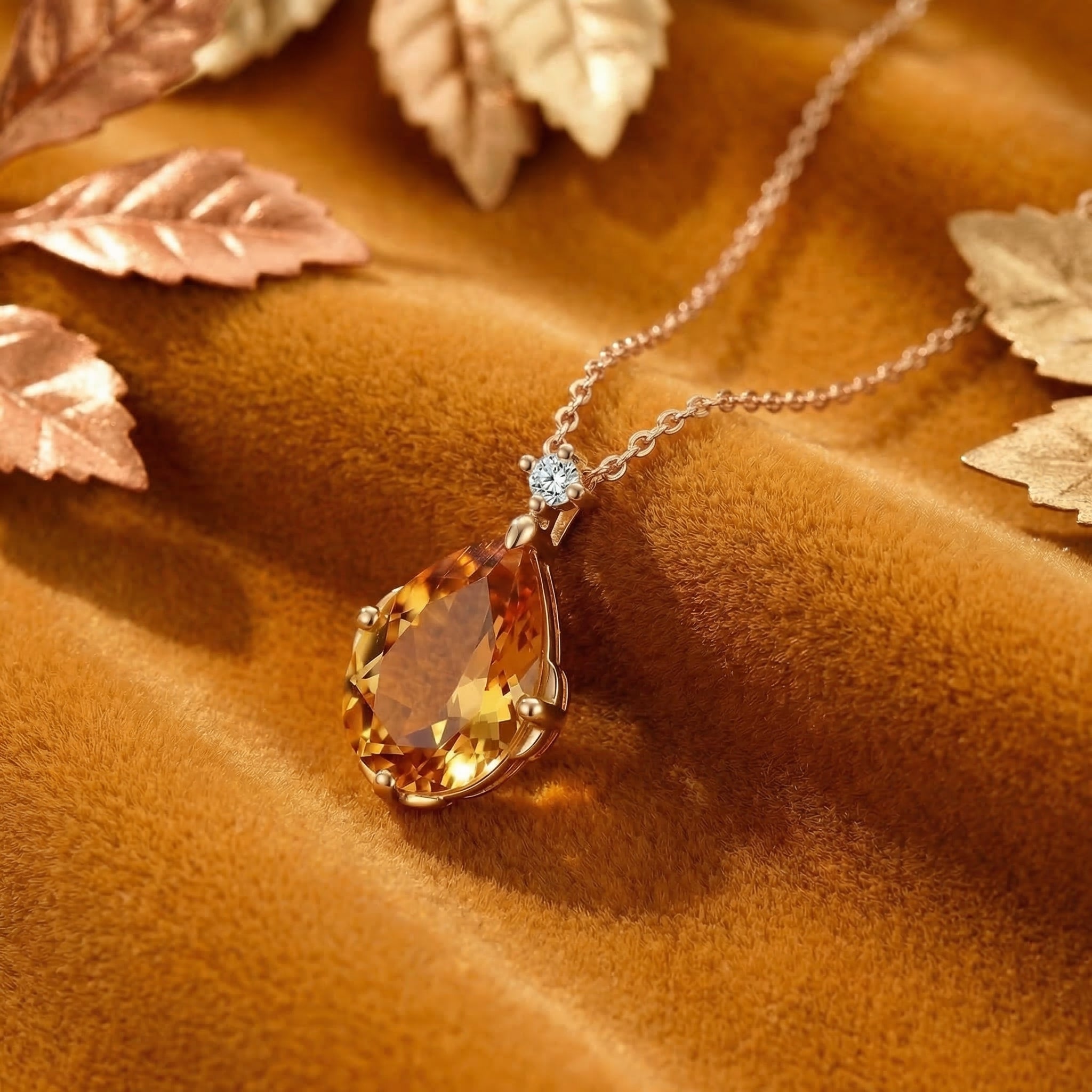 the-aurelienne-pear-18k-gold-vermeil in rose gold finish