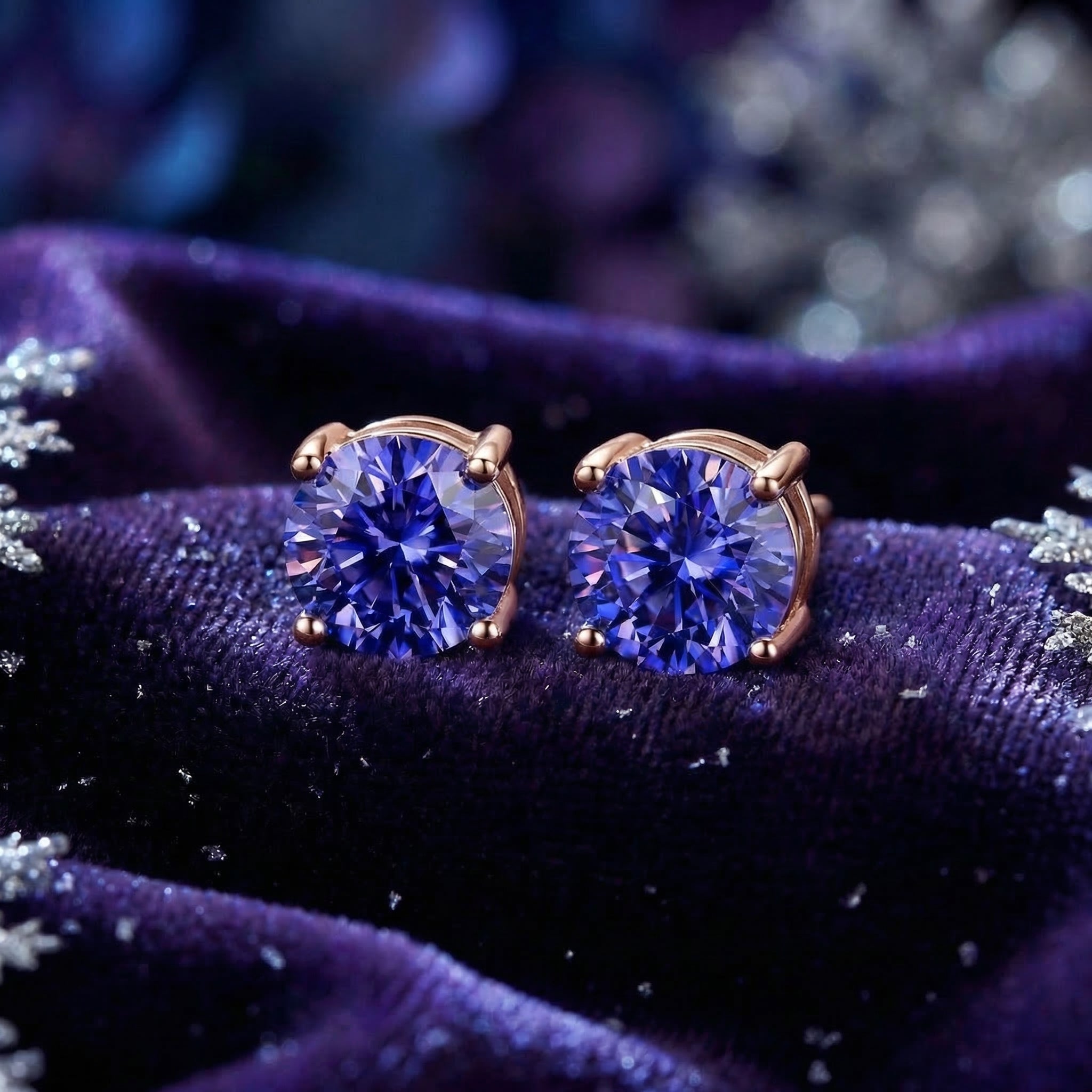 the-aurellise-studs-s925-sterling-silver in rose gold finish