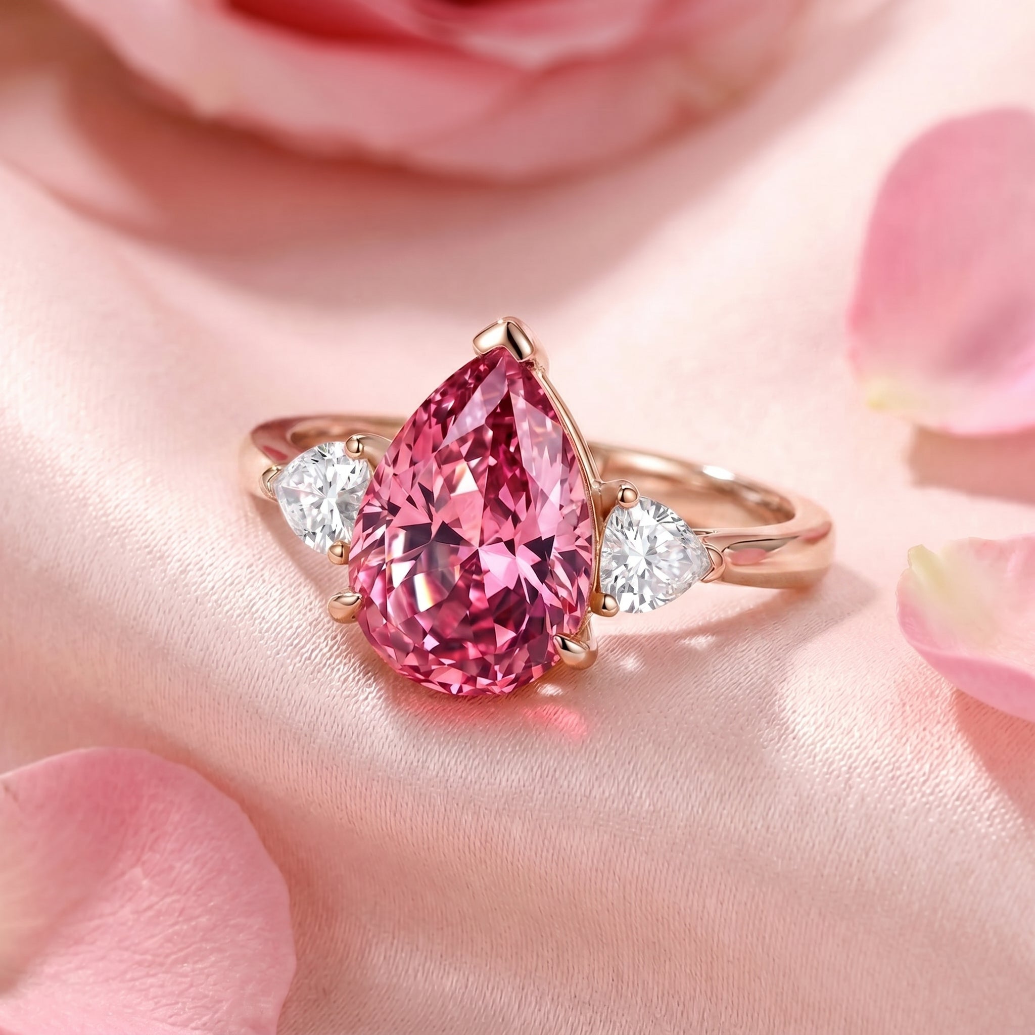 the-calystara-pear-s925-sterling-silver in rose gold finish