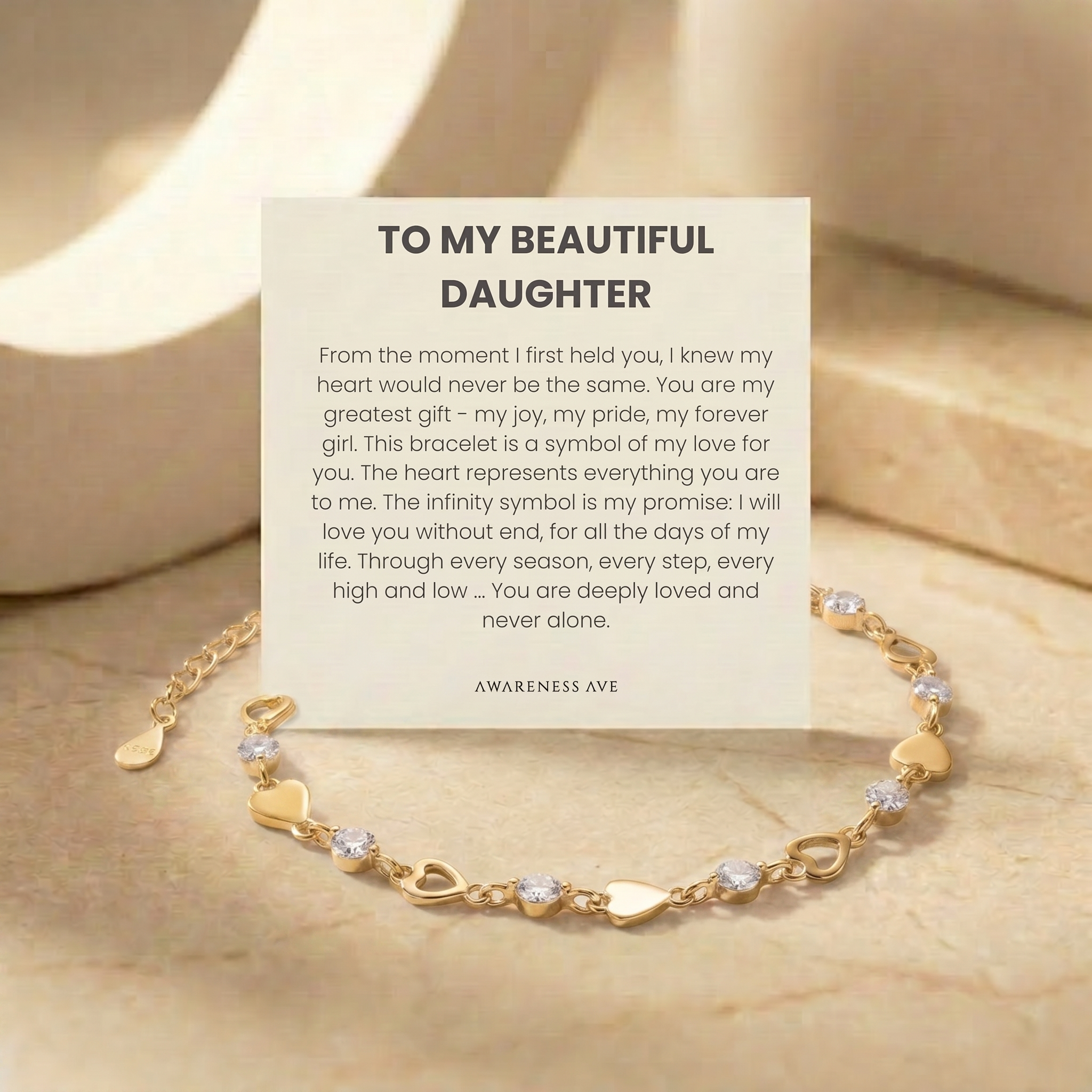 Le bracelet argent « Cherished Daughter »