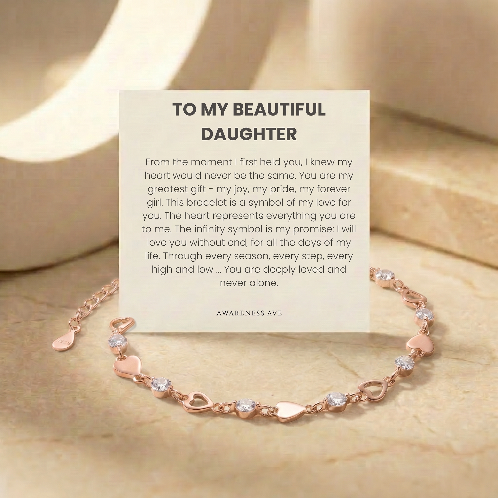 Le bracelet argent « Cherished Daughter »