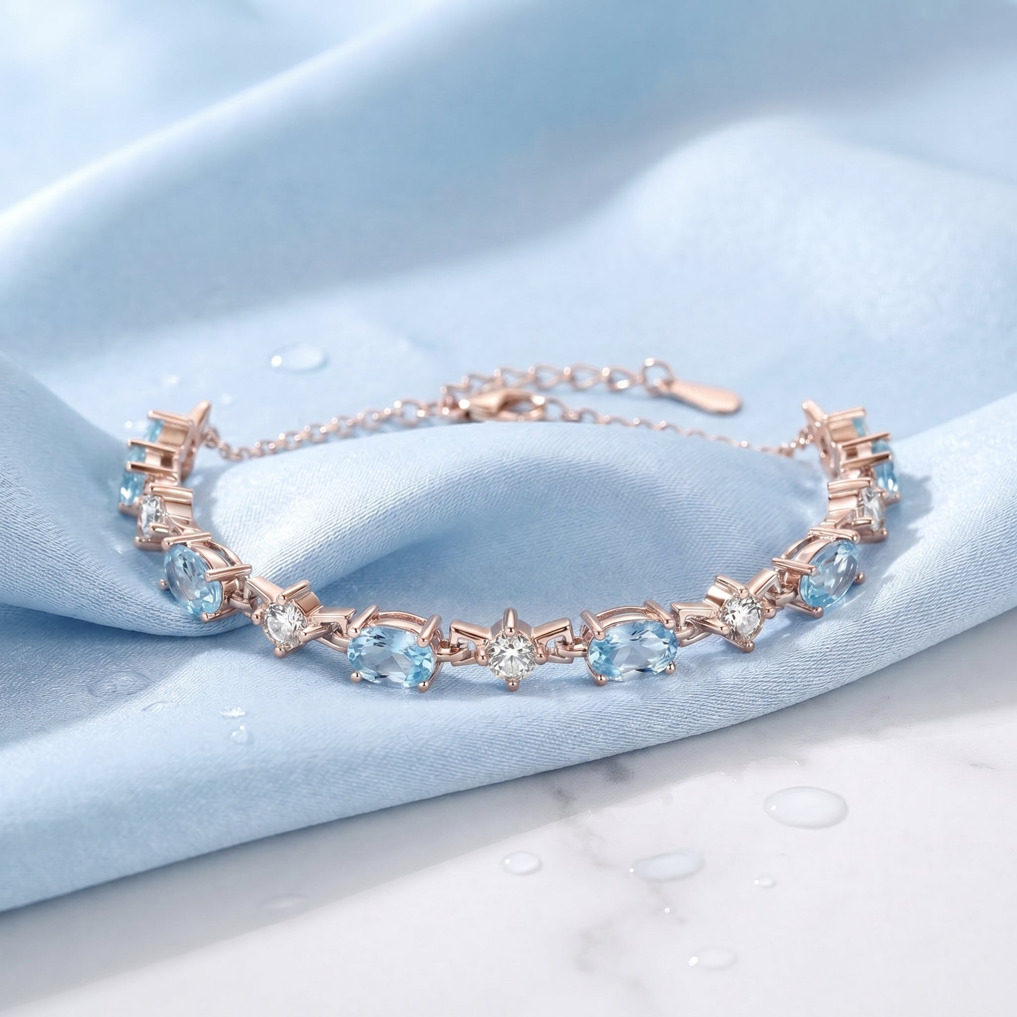 the-coralia-station-bracelet-s925-sterling-silver in rose gold finish