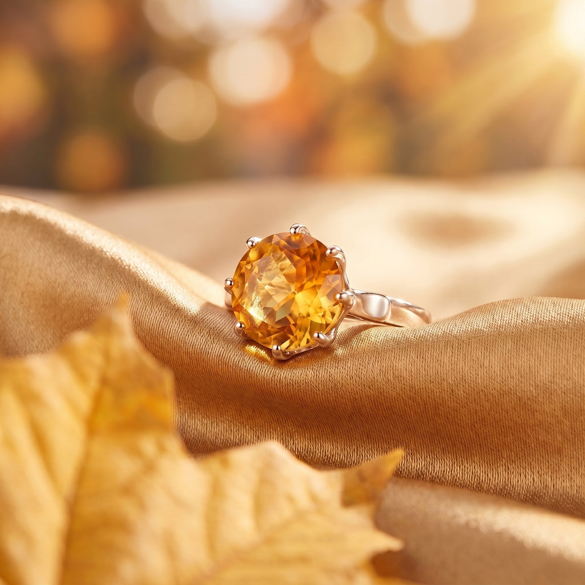 the-daybreak-citrine-ring in rose gold finish