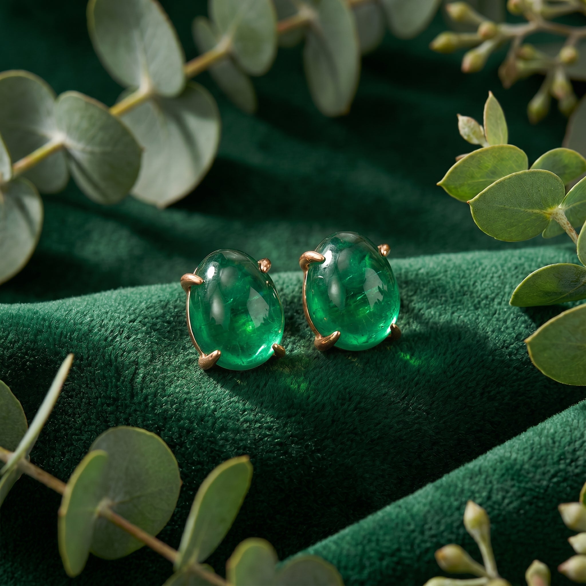 the-elianore-oval-studs-18k-gold-vermeil in rose gold finish