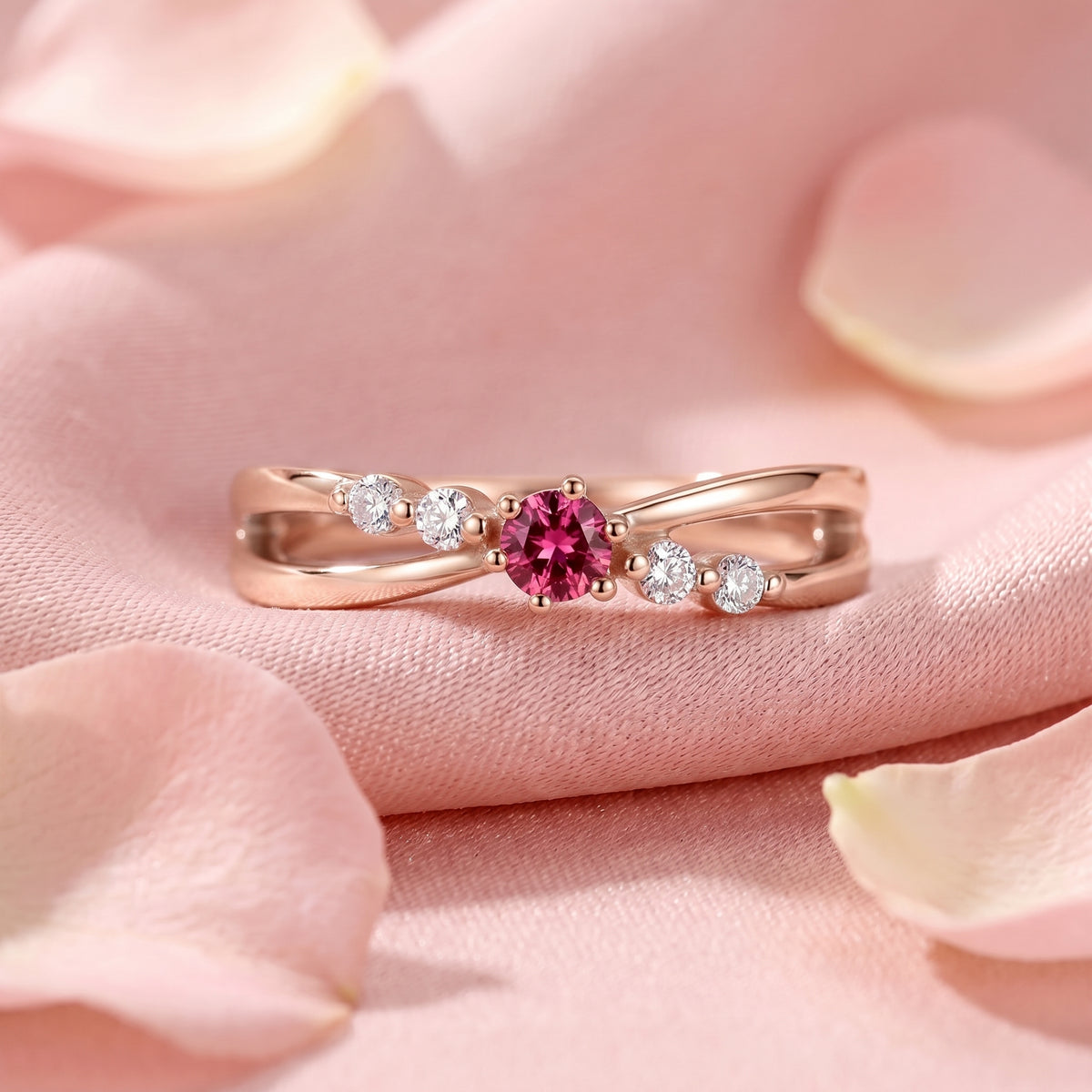 the-elisanthe-twist-ring-s925-sterling-silver in rose gold finish