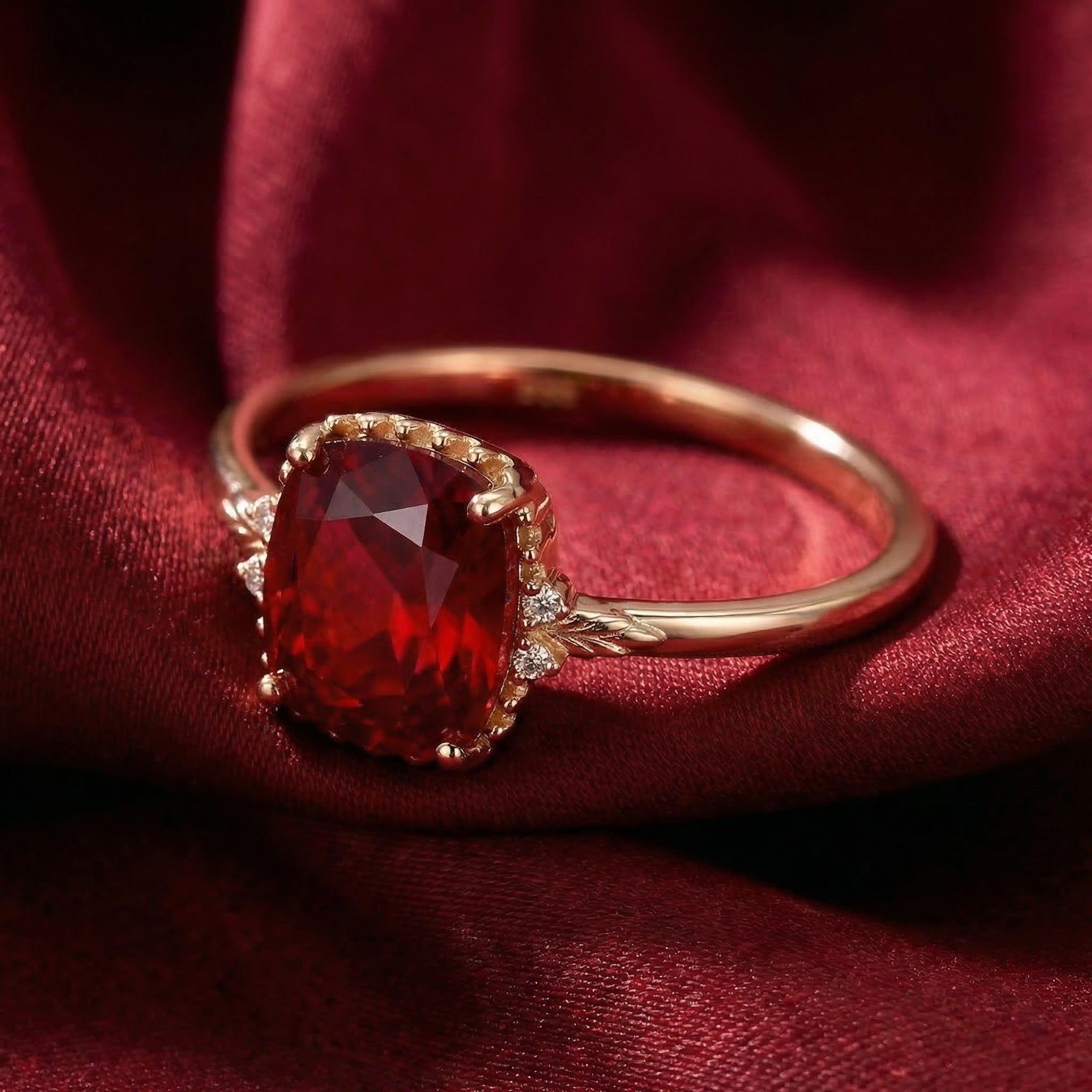 the-ellyra-cushion-18k-gold-vermeil in rose gold finish