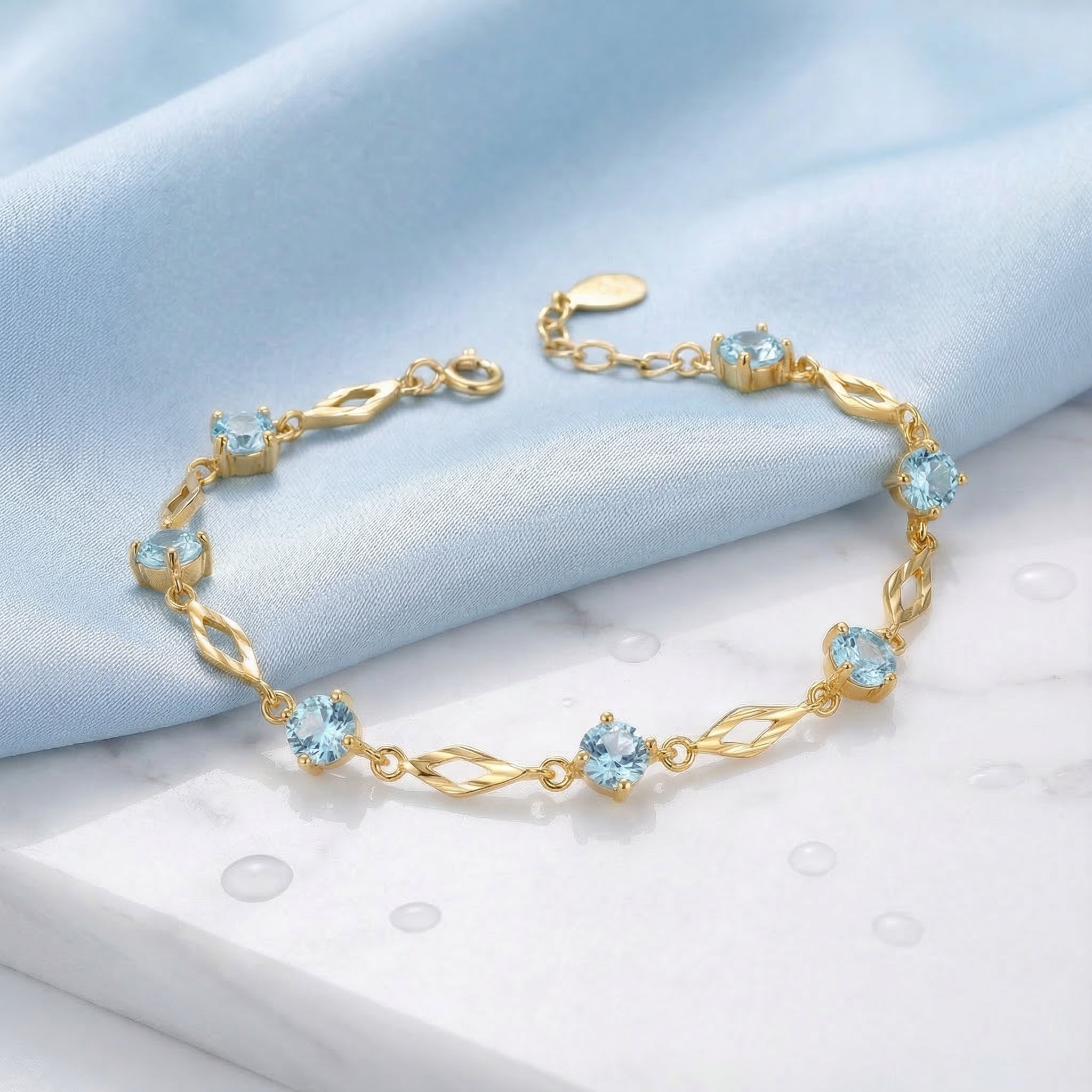 the-etherea-station-bracelet-s925-sterling-silver in gold finish