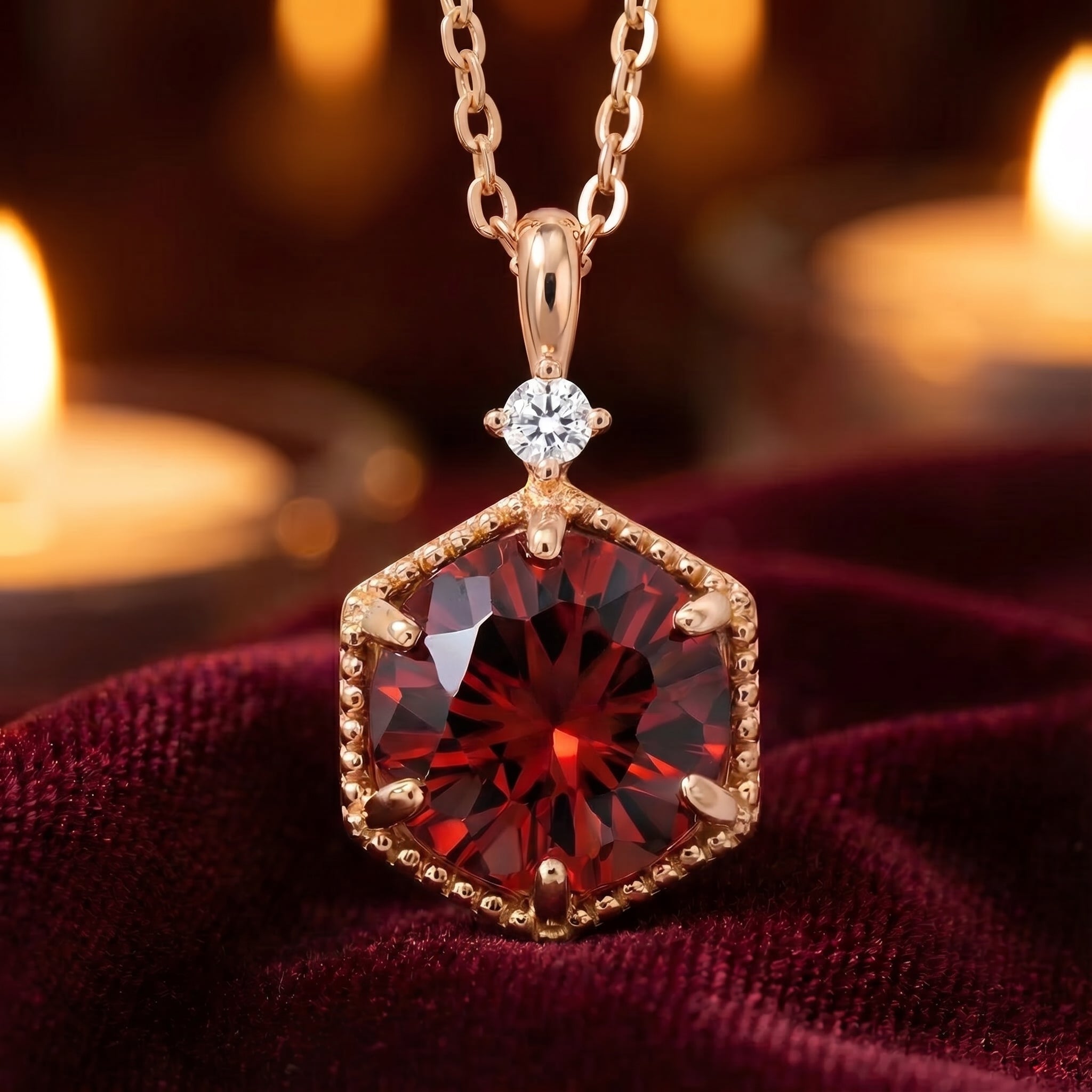 the-kyra-hex-18k-gold-vermeil in rose gold finish