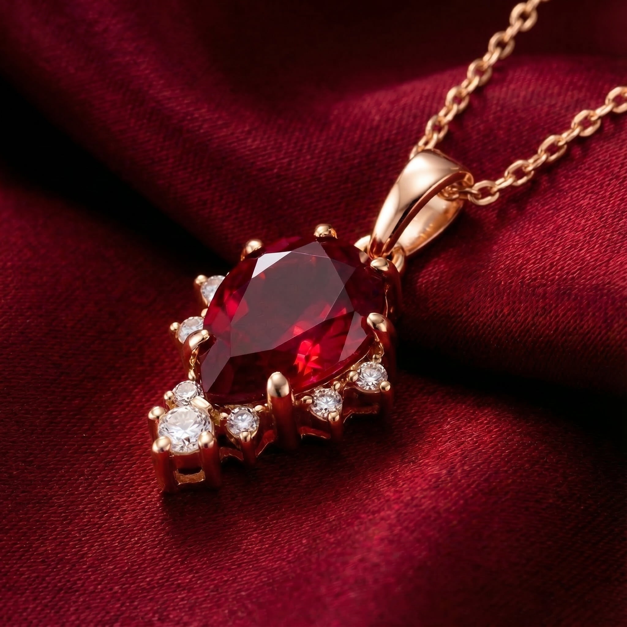 the-mirellia-pear-18k-gold-vermeil in rose gold finish