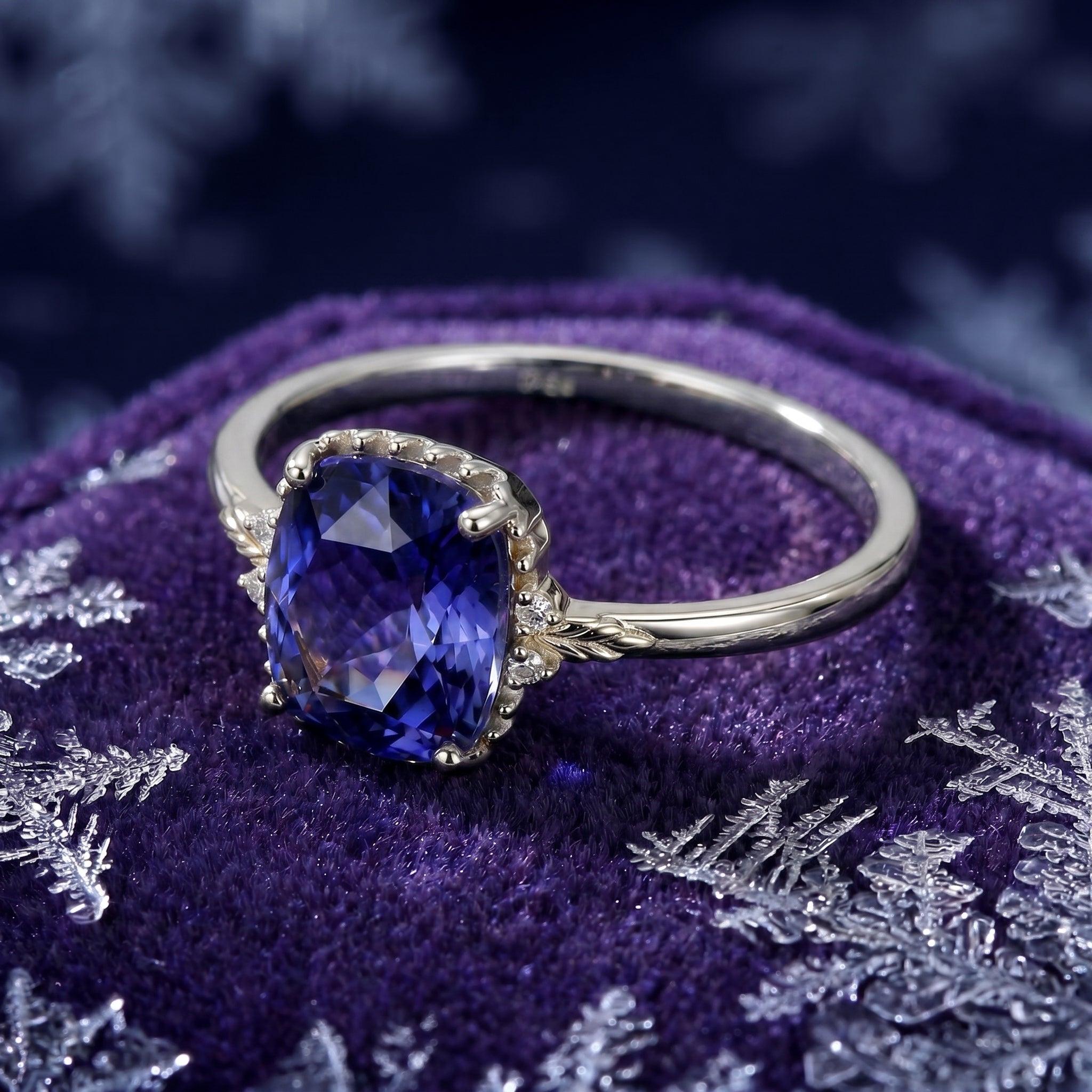 the-vesperine-cushion-ring-18k-gold-vermeil in silver finish
