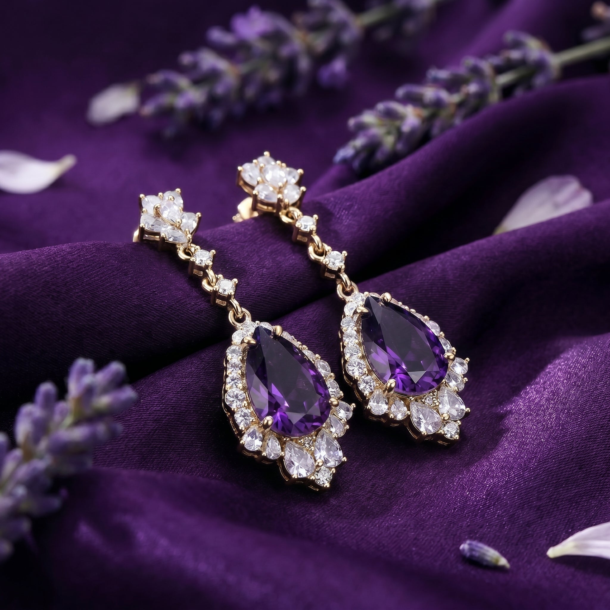 the-vioris-pear-drops-s925-sterling-silver in gold finish