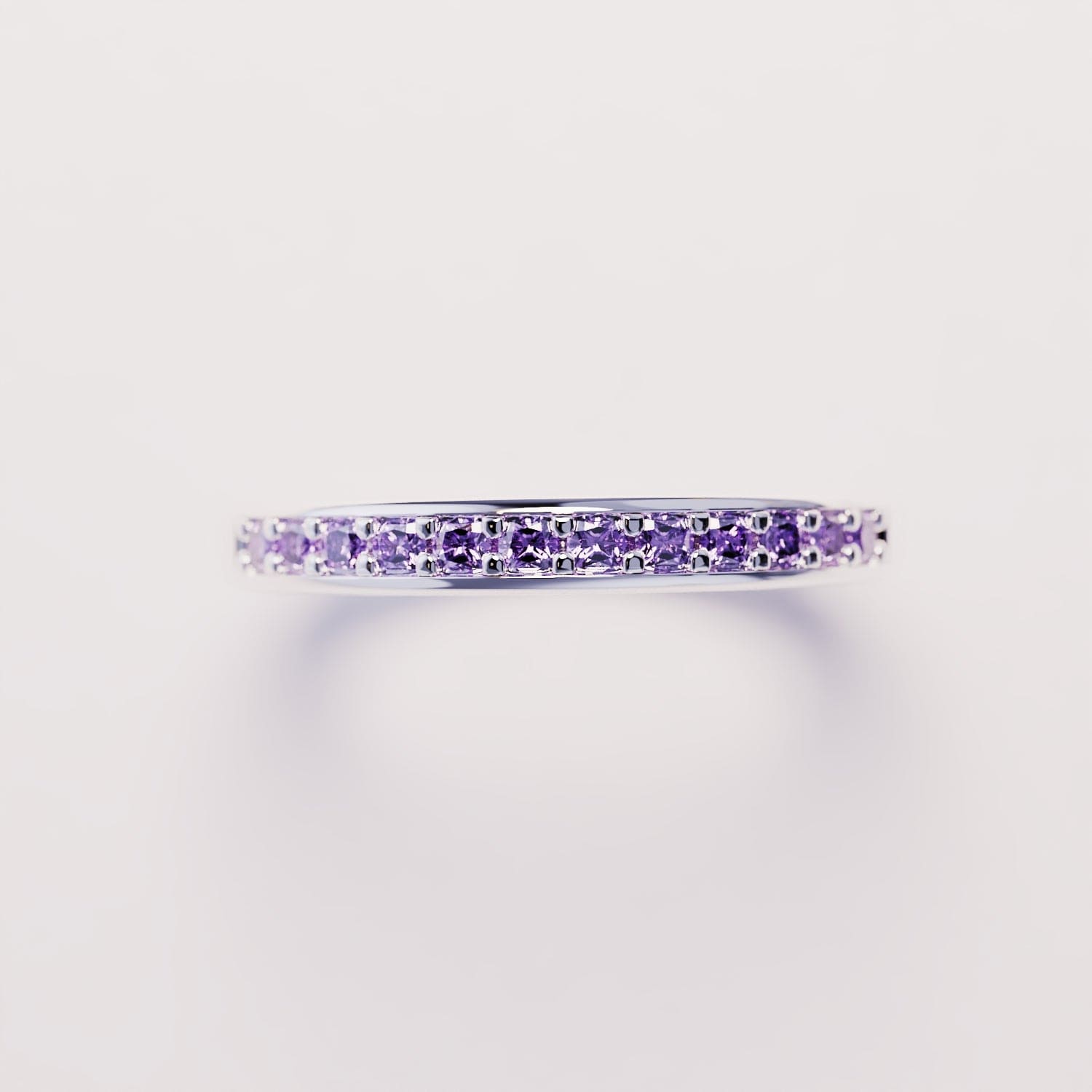 The Promise: Eternity Amethyst Ring - S925 Sterling Silver