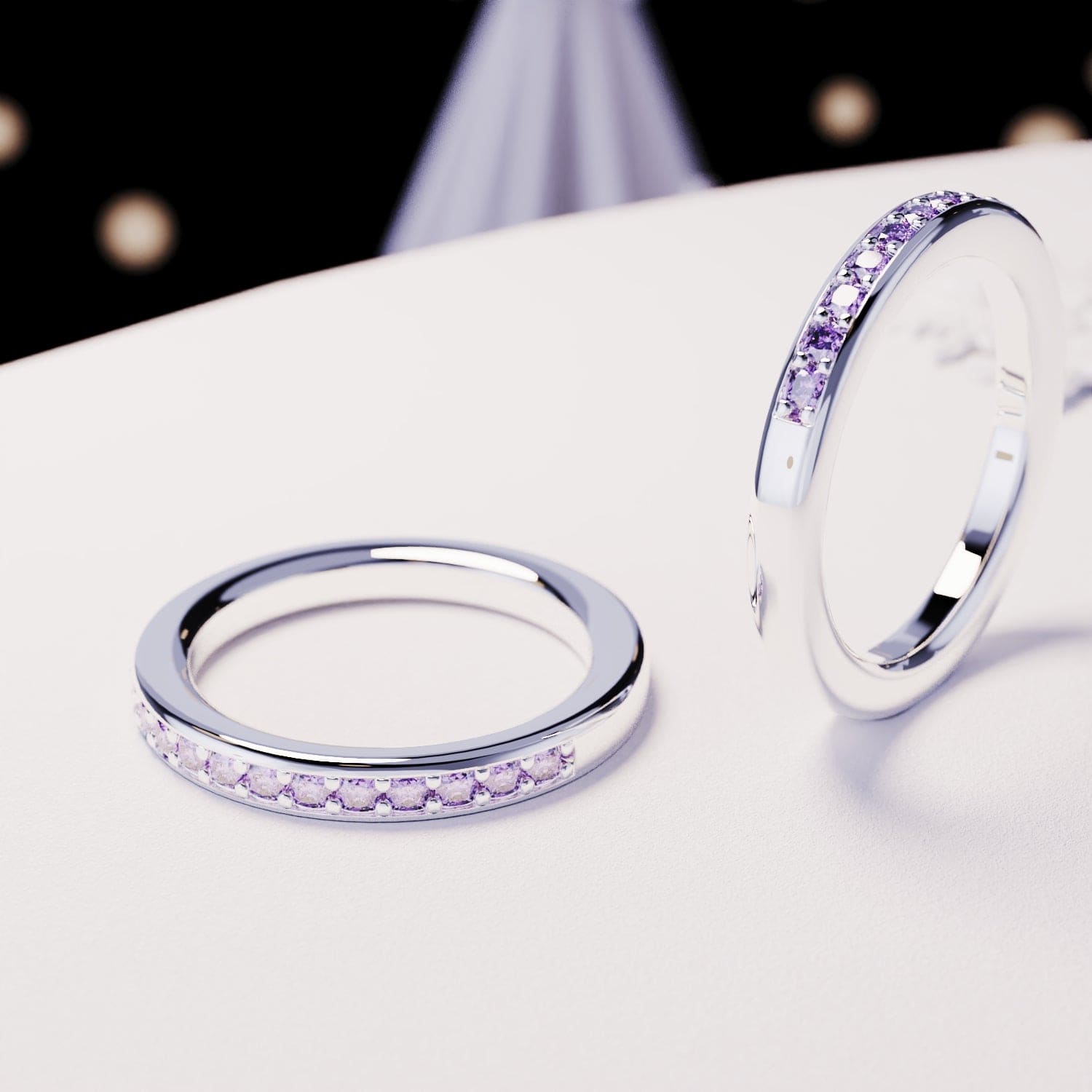 The Promise: Eternity Amethyst Ring - S925 Sterling Silver