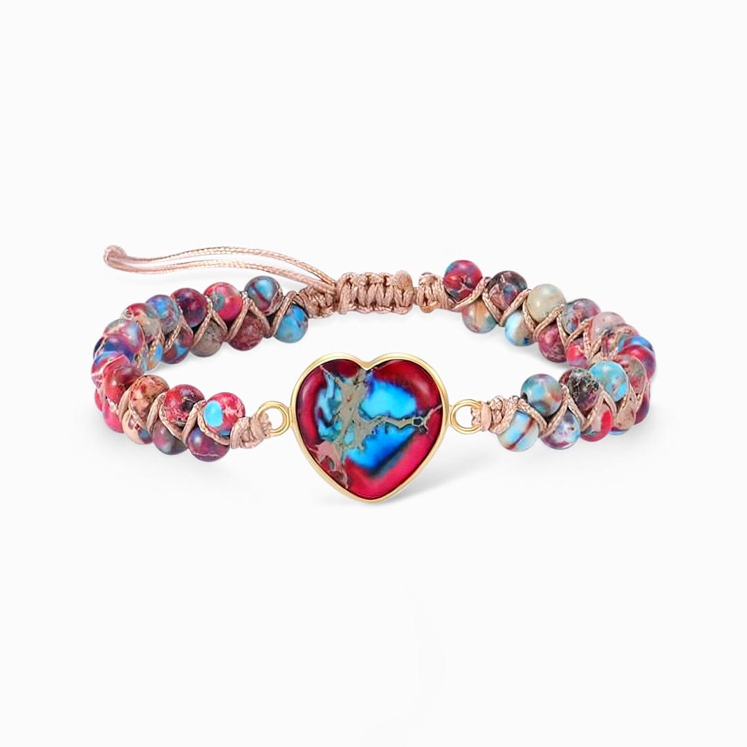 To My Granddaughter | Love You Forever | Jasper Heart Bracelet