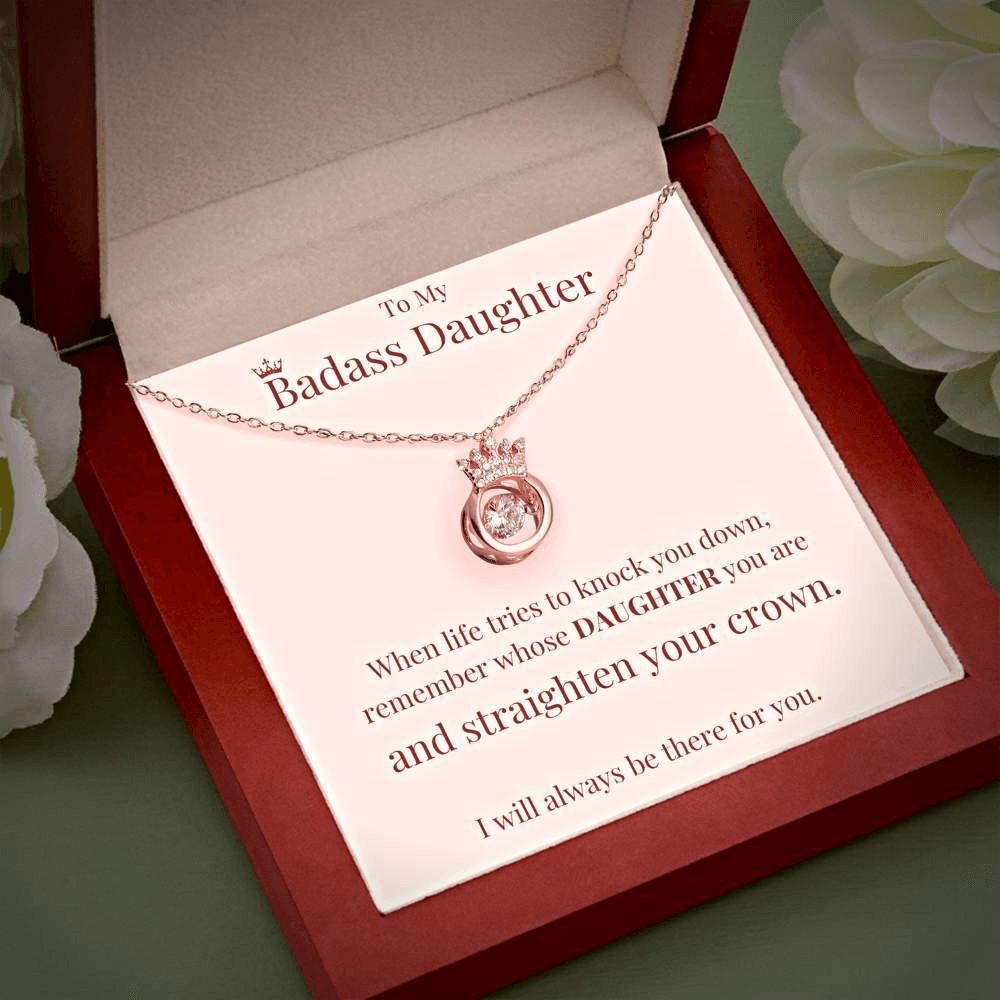 Daughter | Straighten Your Crown | 925 Silver Necklace-Awareness Avenue-Daughter,gift: All,gift: Daughter,Jewelry,Necklace,necklace: All,necklace: Daughter,Silver