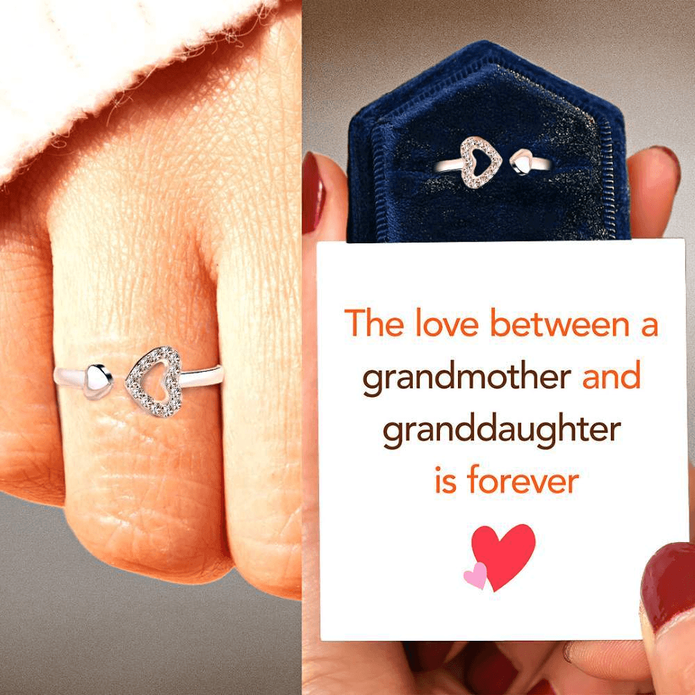 Grandmother & Granddaughter | 925 Sterling Silver Forever Ring-Awareness Avenue-gift: All,gift: Granddaughter,Ring,ring: All,ring: Granddaughter,ring: Grandmother