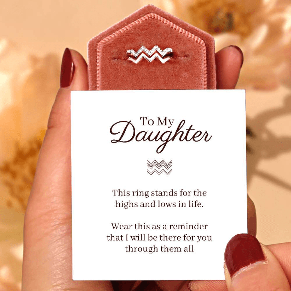 To My Daughter | Highs & Lows Ring-Awareness Avenue-gift: All,gift: Daughter,ring: All,ring: Daughter