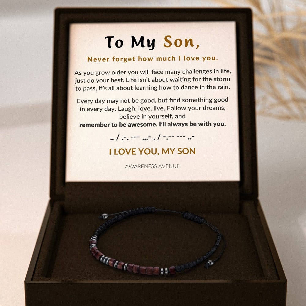 To My Son | I love you | Morse Code Bracelet