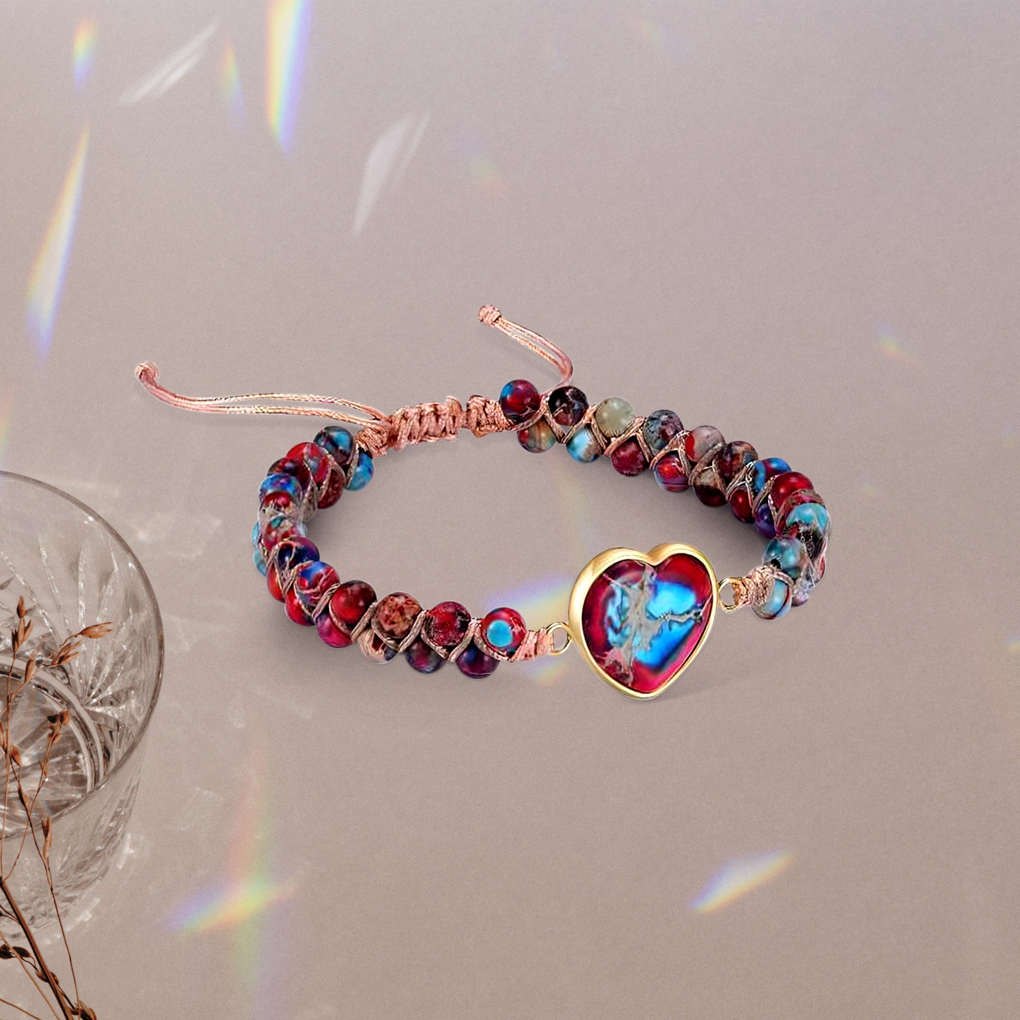 To My Daughter | Love You Forever | Jasper Heart Bracelet
