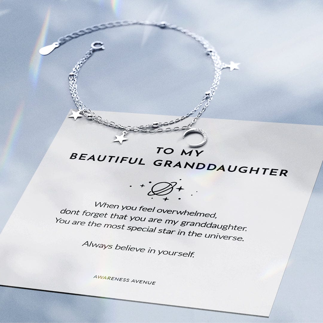 To My Beautiful Granddaughter | Special Star | 925S Crescent Bracelet