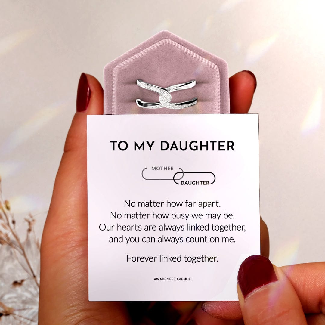 Mother & Daughter | Forever Linked Together | S925 Interlocking Ring
