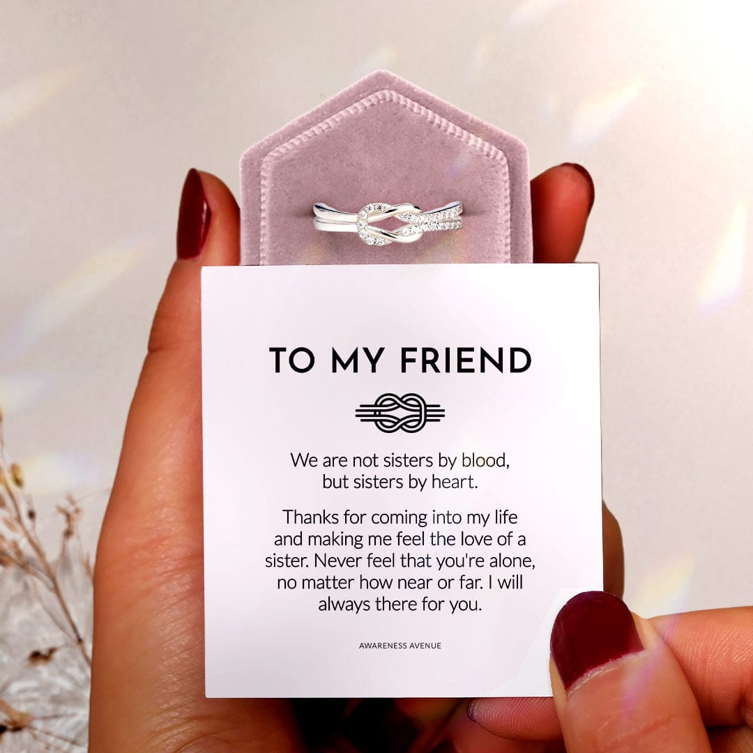 To My Best Friend | Sisters By Heart | S925 Knot Ring