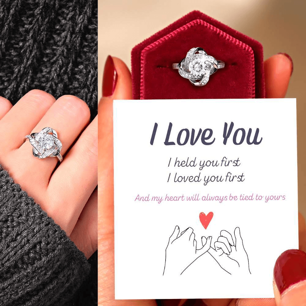 Daughter | I Held You First | Love Knot Ring-Awareness Avenue-gift: All,gift: Daughter,ring: All,ring: Daughter