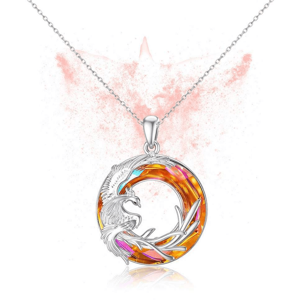 Phoenix Crystal Necklace | 925 Sterling Silver-Awareness Avenue-gift: All,gift: Inspirational,gift: Unspecified,necklace: All,necklace: Inspirational,necklace: Unspecified