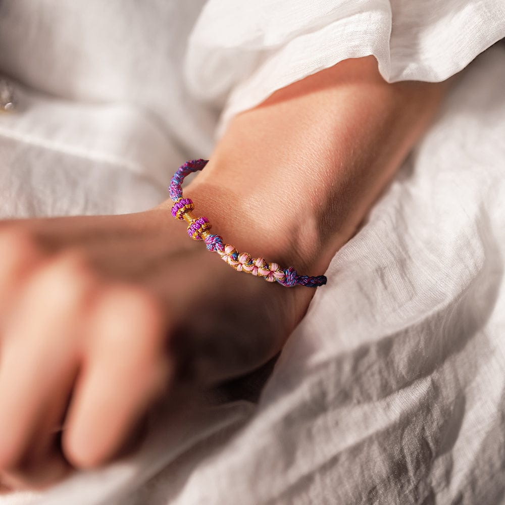 Granddaughter | A Link That Can Never Be Undone | Peach Blossom Knot Bracelet