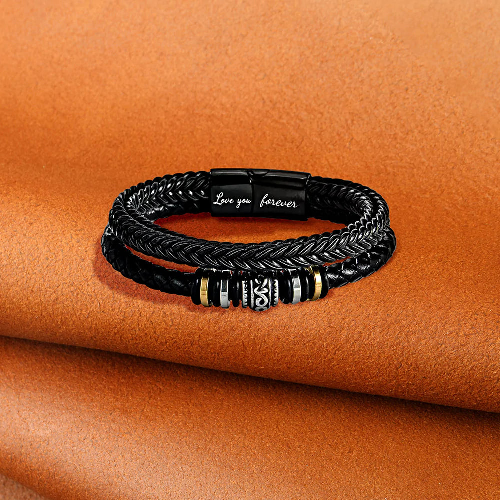 Leather Bracelet - Fishing - To My Fly Man - I'll Love You Till The En -  Gifts Holder