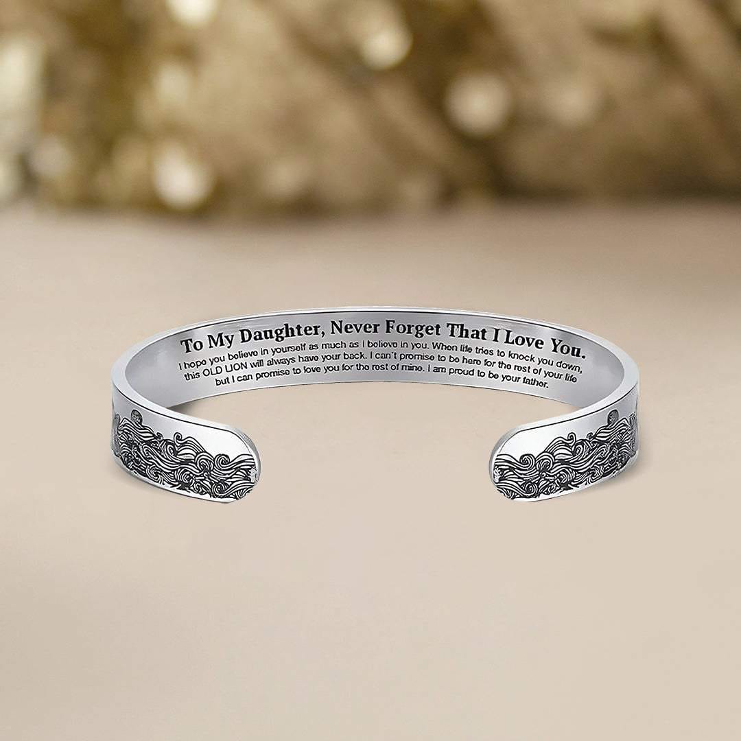 To My Daughter | Proud Of You Love Dad Bracelet-Awareness Avenue-bracelet,bracelet: All,bracelet: Daughter,gift: All,gift: Daughter