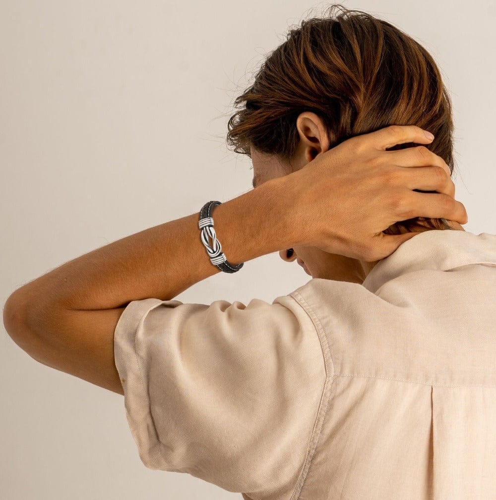 Grandmother & Grandson | Forever Linked Together | Leather Bracelet