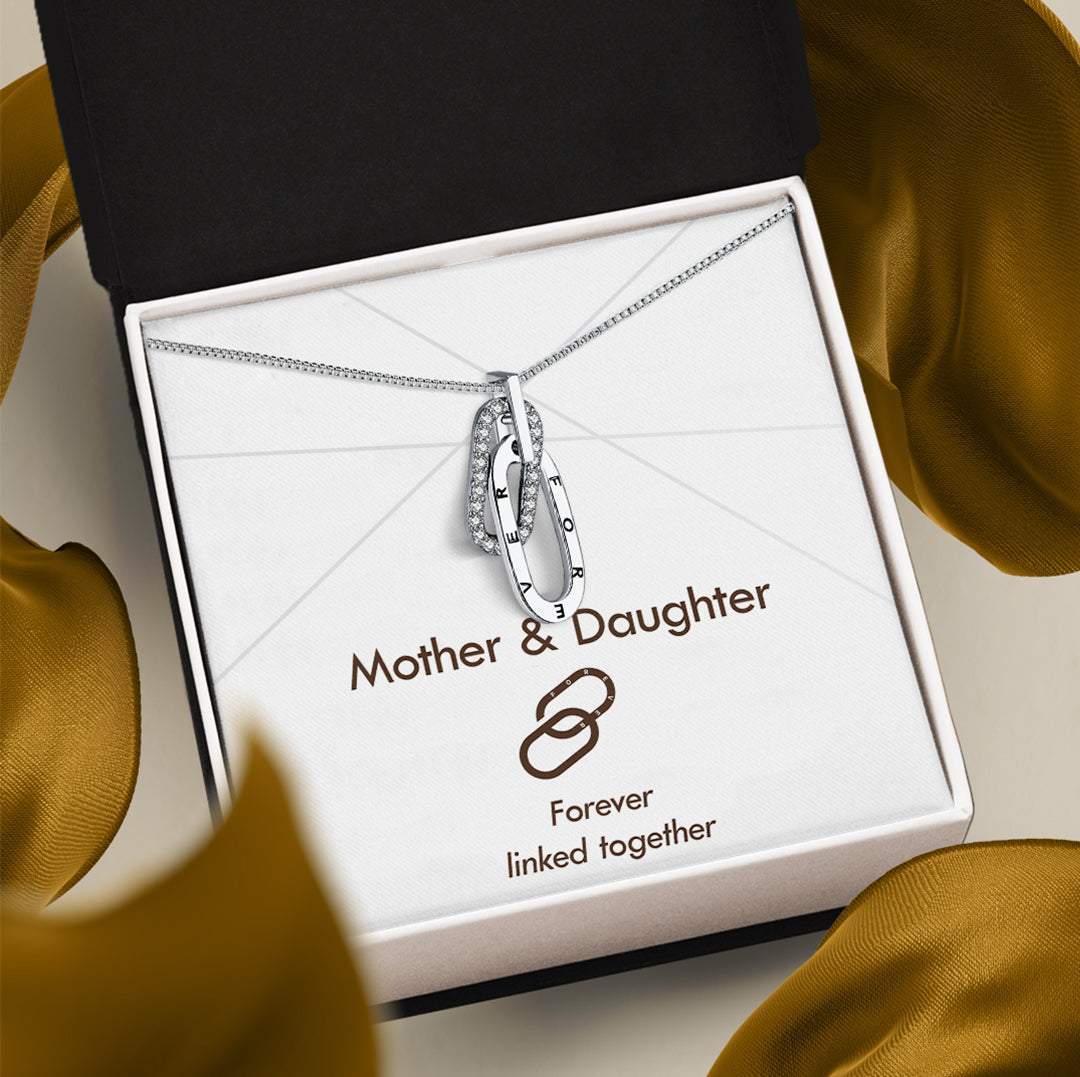 Mother & Daughter | Forever Linked Together | S925 Necklace-Awareness Avenue-gift: All,gift: Daughter,necklace: All,necklace: Daughter