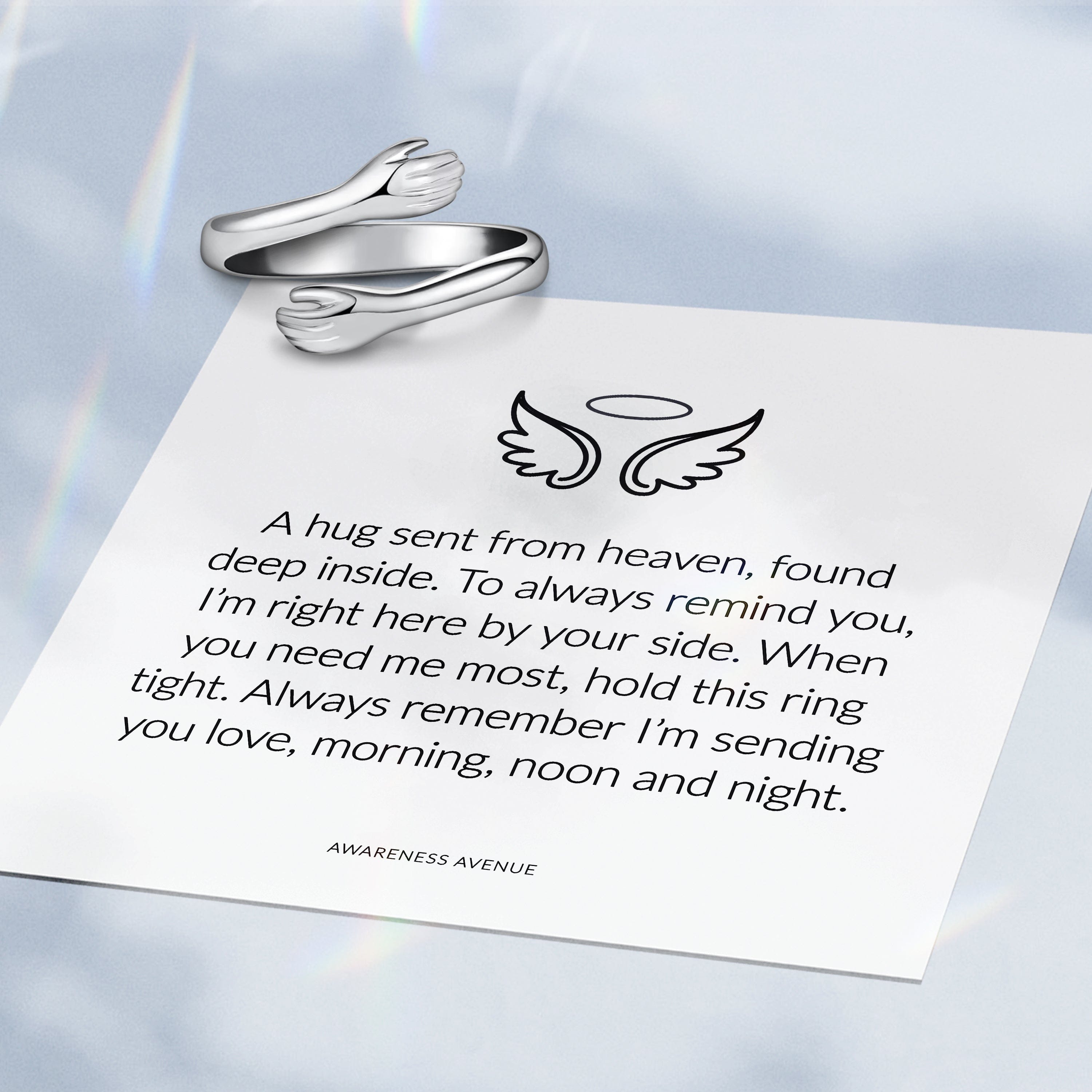 The Hug From Heaven  Custom S925 Ring – Awareness Avenue Jewelry LLC