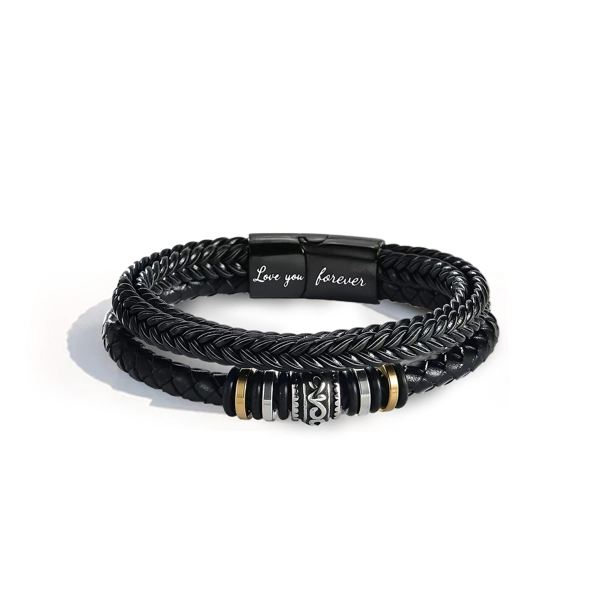 To My Son | Love You Forever | Leather Braid Bracelet