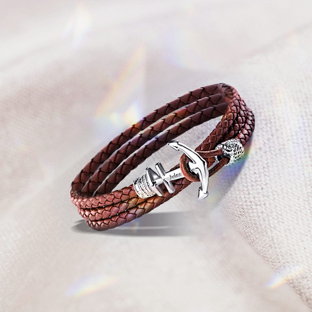 Love Anchor Fashion Woven Bracelet  Leather anchor bracelet, Leather,  Leather bracelet