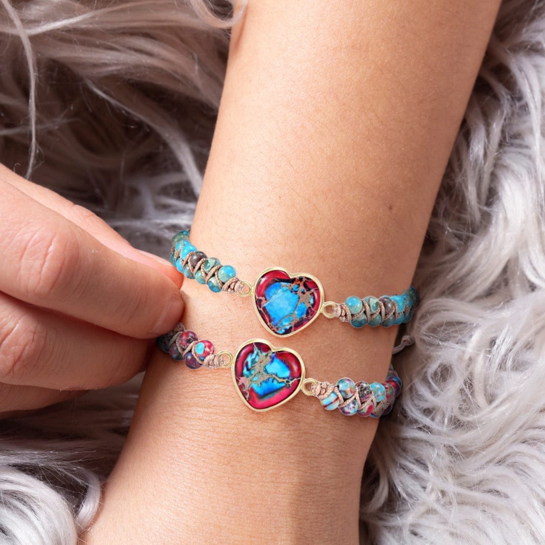To My Daughter | Love You Forever | Jasper Heart Bracelet