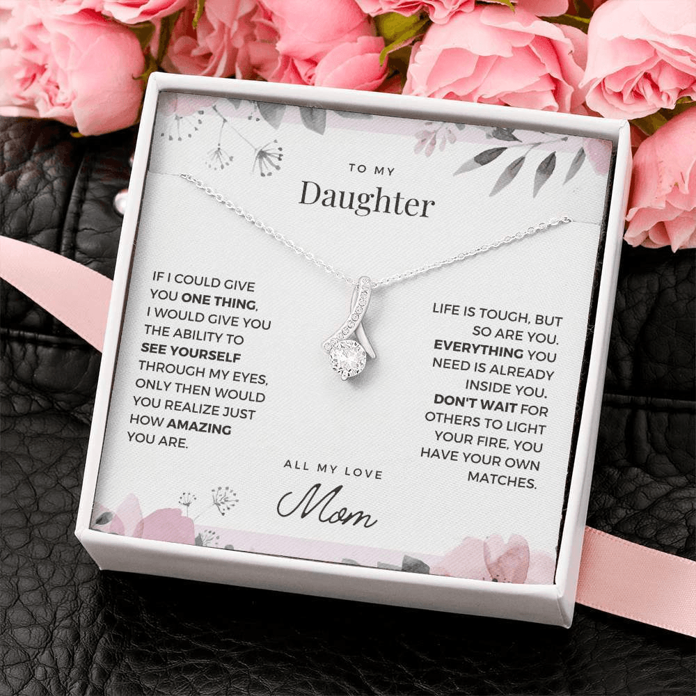 Daughter | See Yourself Through My Eyes | Alluring 925 Silver Necklace-Awareness Avenue-Daughter,gift: All,gift: Daughter,Jewelry,Necklace,necklace: All,necklace: Daughter,Silver
