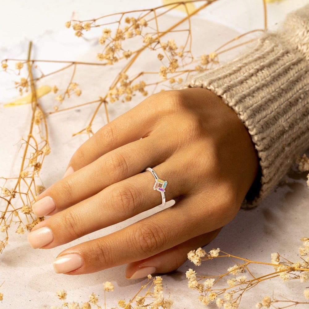 Customizable | S925 | 3-6 Baguette Birthstones Ring