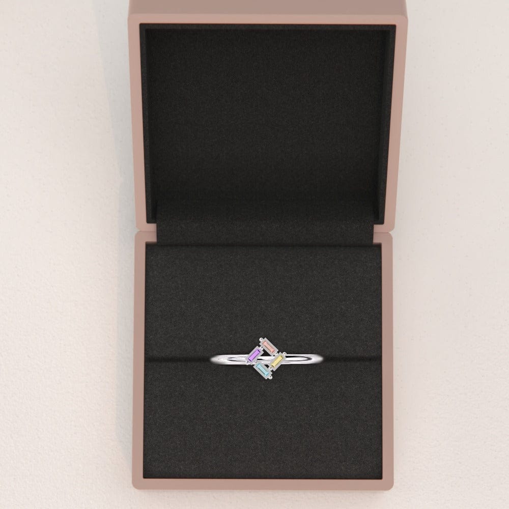 Customizable | S925 | 3-6 Baguette Birthstones Ring
